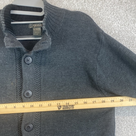 Theory cardigan M charcoal gray grandpacore casual comfy grunge Y2K - Picture 4 of 8